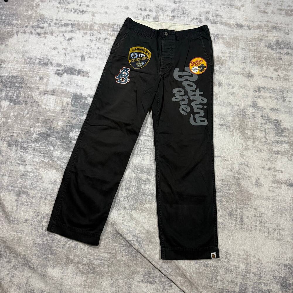 Authentic Bape 2000’s Patch Logo Chino Pants 32